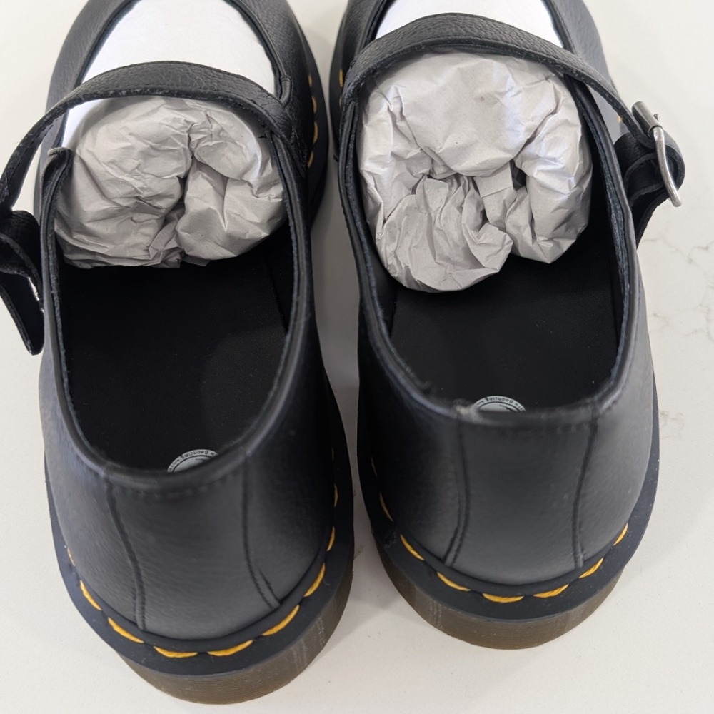 Dr. Martens Elphie Virginia Leather Mary Jane Shoes Women’s US 10 EU 42 Black - Picture 6 of 14